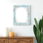 9" x 12" Blue Solid Wood Hanging Picture Frame  Warm Home View