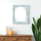 9" x 12" Blue Solid Wood Hanging Picture Frame  Warm Home View