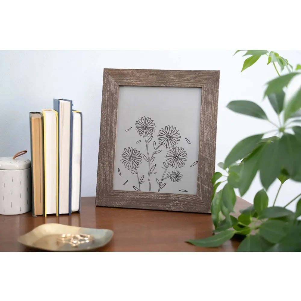 9" x 12" Espresso Solid Wood Hanging Picture Frame  Warm Home View