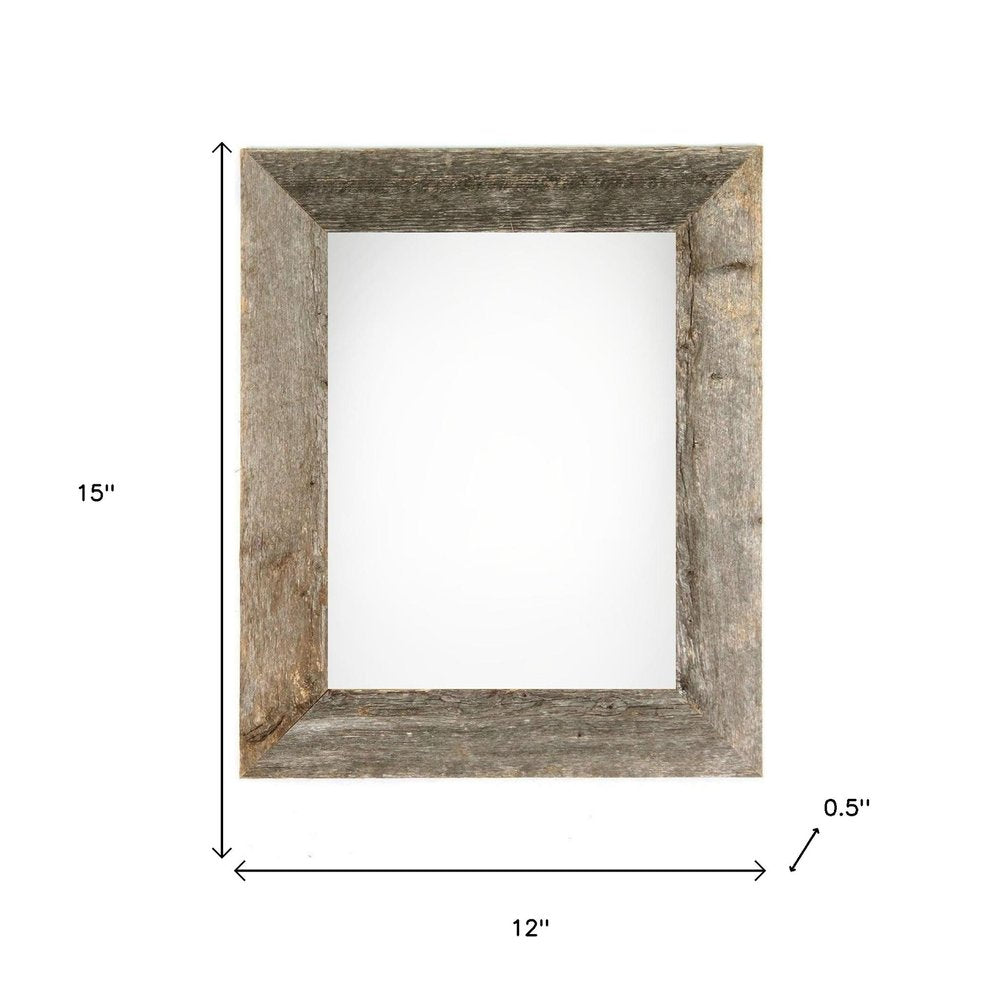 9" x 12" Gray Solid Wood Hanging Picture Frame  Warm Home View