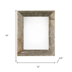 9" x 12" Gray Solid Wood Hanging Picture Frame  Warm Home View
