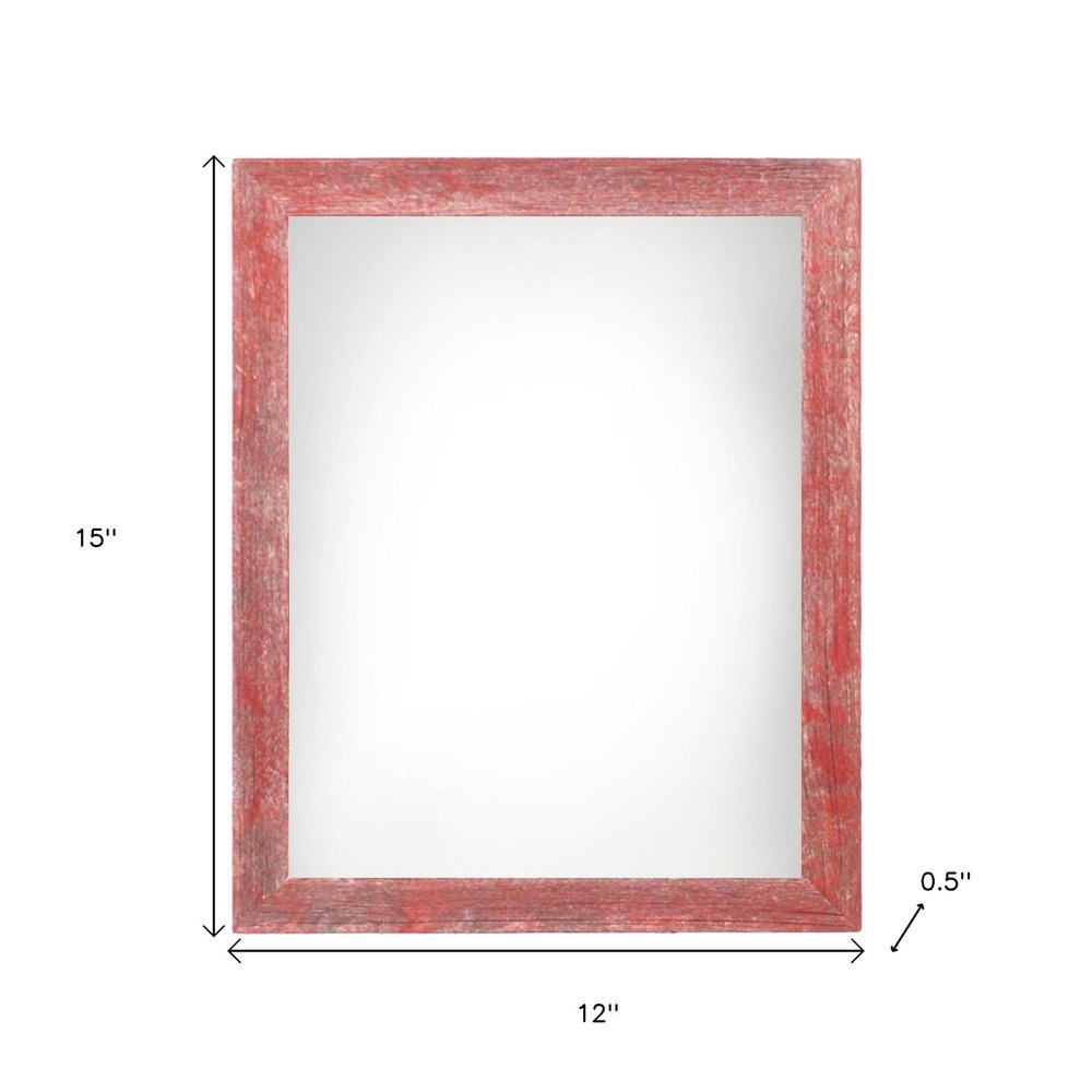 9" x 12" Red Wood Hanging Picture Frame  Warm Home View
