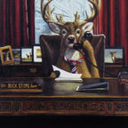The Buck Stops Here Framed Art  Warm Home View