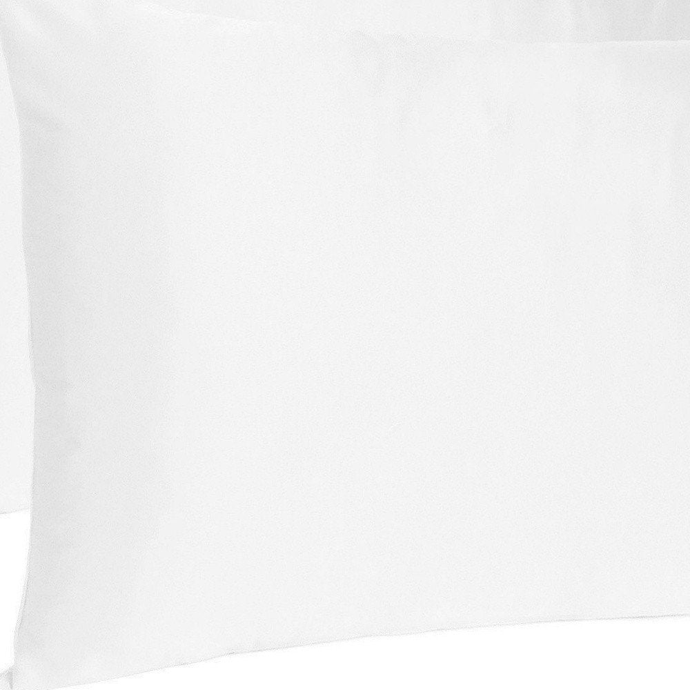 White Dreamy Set Of 2 Silky Satin King Pillowcases  Warm Home View