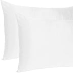White Dreamy Set Of 2 Silky Satin King Pillowcases  Warm Home View