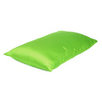 Set of Two Bright Green Dreamy Silky Satin King Pillowcases  Warm Home View