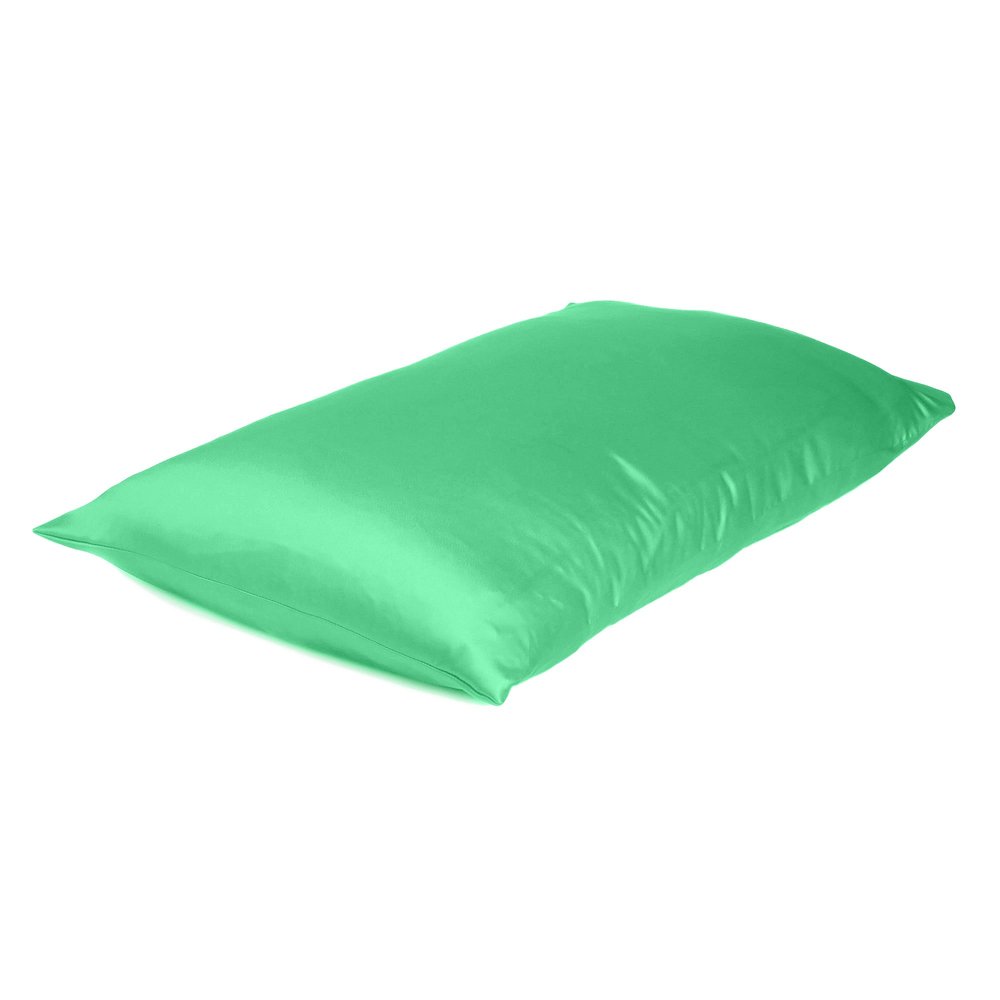 Green Dreamy Set Of 2 Silky Satin King Pillowcases  Warm Home View