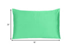 Green Dreamy Set Of 2 Silky Satin King Pillowcases  Warm Home View