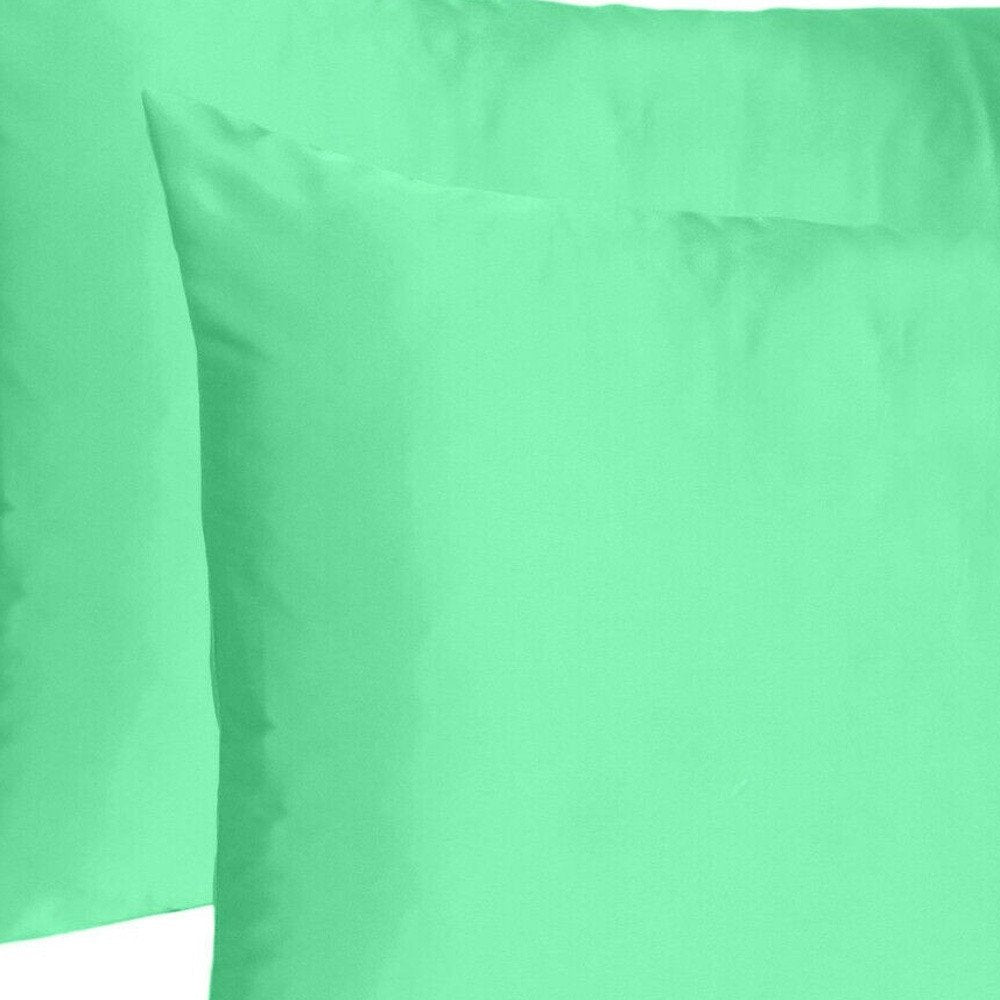 Green Dreamy Set Of 2 Silky Satin King Pillowcases  Warm Home View