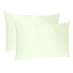 Ivory Dreamy Set Of 2 Silky Satin King Pillowcases  Warm Home View
