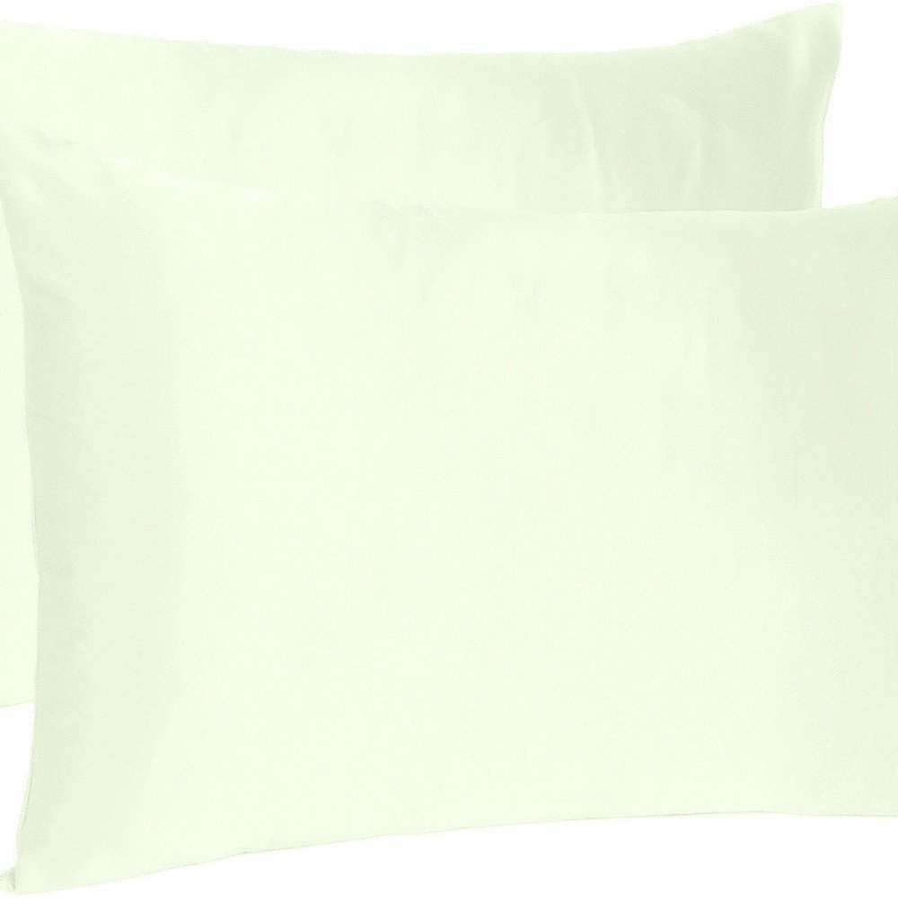 Ivory Dreamy Set Of 2 Silky Satin King Pillowcases  Warm Home View