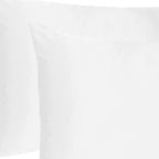Set Of Two White Silky Satin Standard Pillowcases  Warm Home View