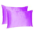 Violet Dreamy Set Of 2 Silky Satin Standard Pillowcases  Warm Home View