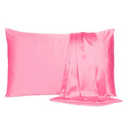 Set Of Two Pink Rose Dreamy Silky Satin Standard Pillowcases  Warm Home View