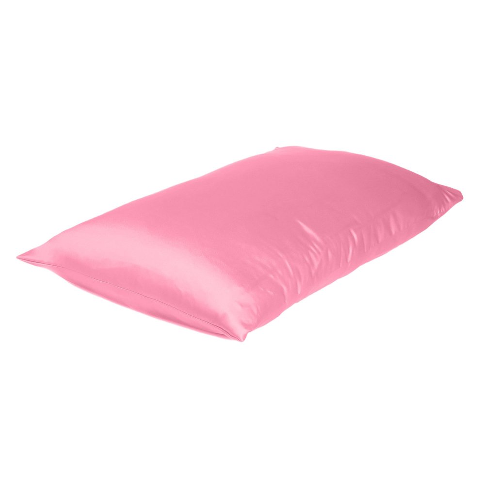 Set Of Two Pink Rose Dreamy Silky Satin Standard Pillowcases  Warm Home View