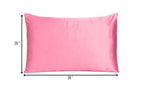 Set Of Two Pink Rose Dreamy Silky Satin Standard Pillowcases  Warm Home View