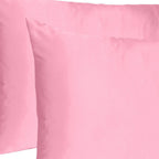 Set Of Two Pink Rose Dreamy Silky Satin Standard Pillowcases  Warm Home View