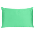 Green Dreamy Set Of 2 Silky Satin Standard Pillowcases  Warm Home View