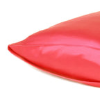 Two Piece Salmon Pink Dreamy Silky Satin Pillowcases  Warm Home View