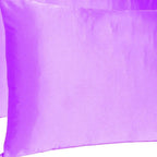 Violet Dreamy Set Of 2 Silky Satin Queen Pillowcases  Warm Home View