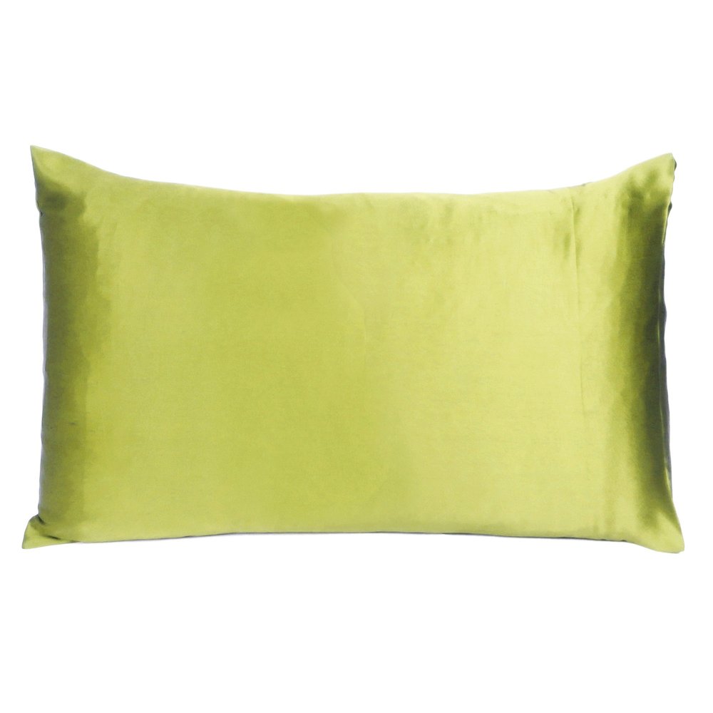 Set of Two Lemongrass Dreamy Silk Satin Queen Pillowcases  Warm Home View