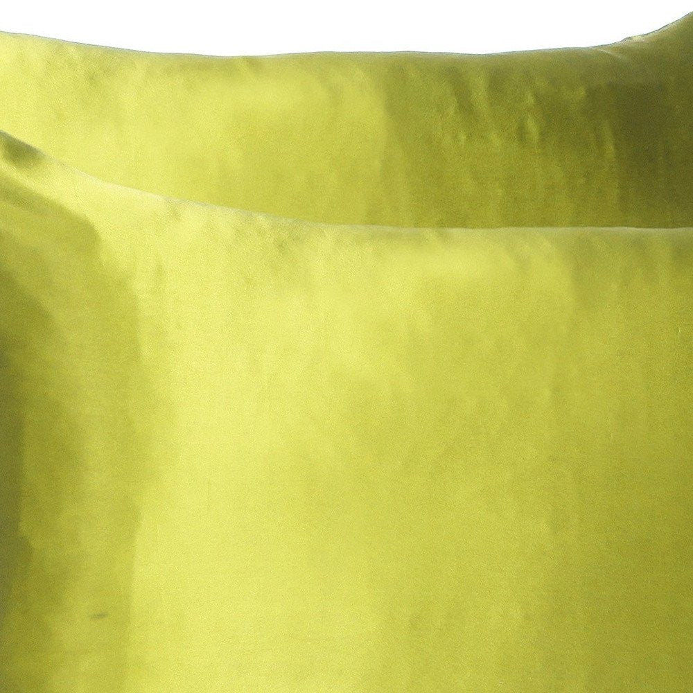 Set of Two Lemongrass Dreamy Silk Satin Queen Pillowcases  Warm Home View