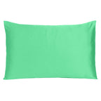 Green Dreamy Set Of 2 Silky Satin Queen Pillowcases  Warm Home View