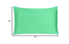 Green Dreamy Set Of 2 Silky Satin Queen Pillowcases  Warm Home View