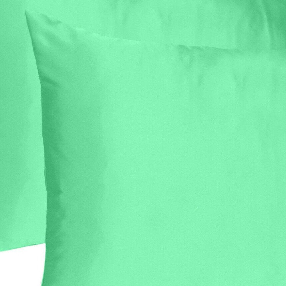 Green Dreamy Set Of 2 Silky Satin Queen Pillowcases  Warm Home View
