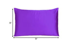 Set of Two Bright Purple Dreamy Silky Satin Queen Pillowcases  Warm Home View