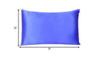 Royal Blue Dreamy Set Of 2 Silky Satin Queen Pillowcases  Warm Home View