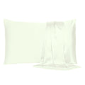 Ivory Dreamy Set Of 2 Silky Satin Queen Pillowcases  Warm Home View