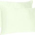 Ivory Dreamy Set Of 2 Silky Satin Queen Pillowcases  Warm Home View