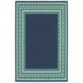 Blue and Green Indoor Outdoor Area Rug  Warm Home View