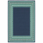 Blue and Green Indoor Outdoor Area Rug  Warm Home View