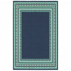 Blue and Green Indoor Outdoor Area Rug  Warm Home View