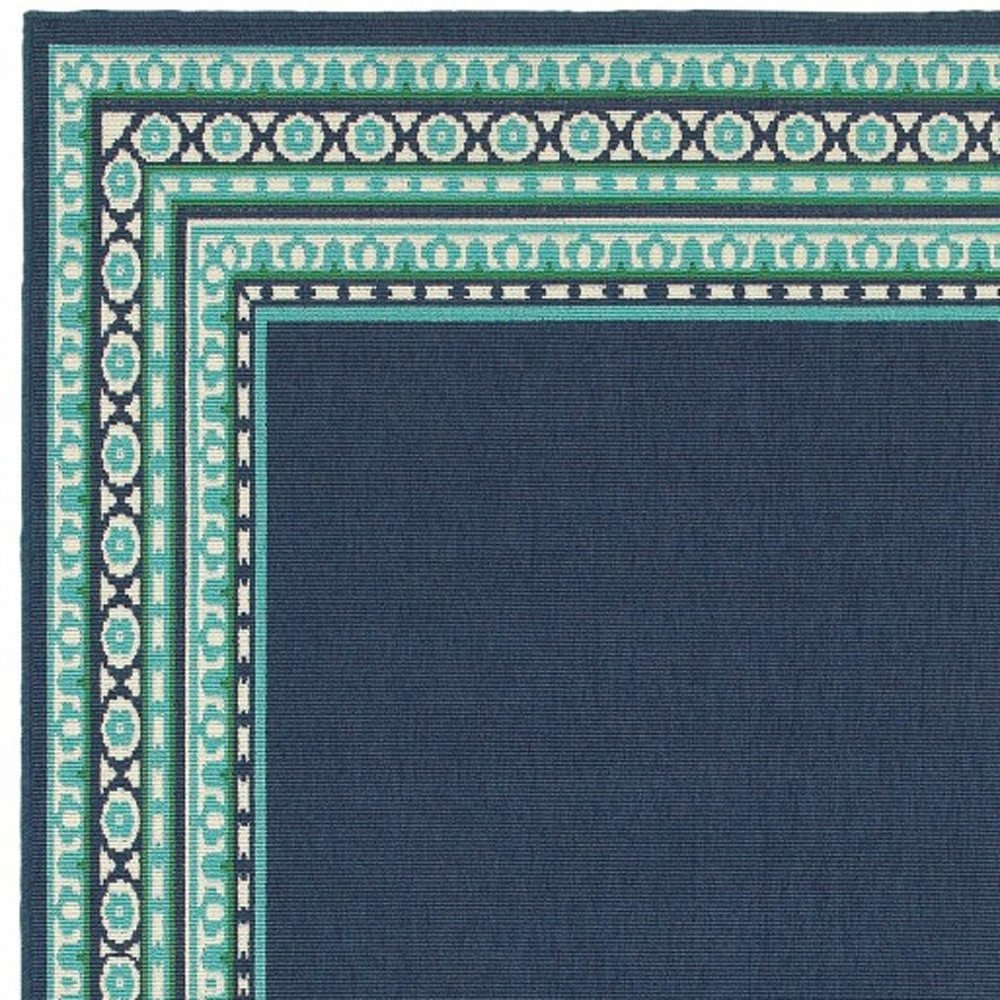 Blue and Green Indoor Outdoor Area Rug  Warm Home View