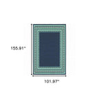 Blue and Green Indoor Outdoor Area Rug  Warm Home View