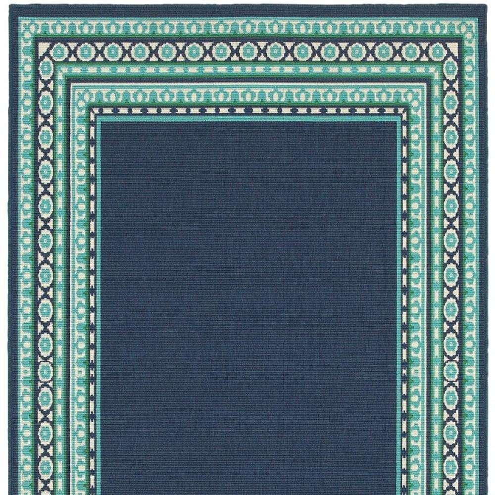 Blue and Green Indoor Outdoor Area Rug  Warm Home View