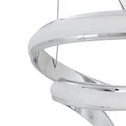 Hamburg Integrated LED Pendant - Chrome - Dimmable  Warm Home View