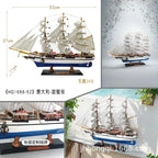 Sailing Ship Model - Real Wood Craft for Home Decor  Warm Home View