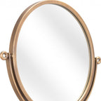 Gold Round Wall Mount Mirror  Warm Home View