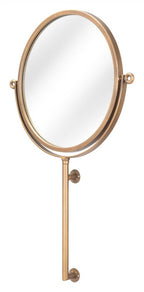 Gold Round Wall Mount Mirror  Warm Home View