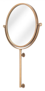 Gold Round Wall Mount Mirror  Warm Home View