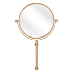 Gold Round Wall Mount Mirror  Warm Home View