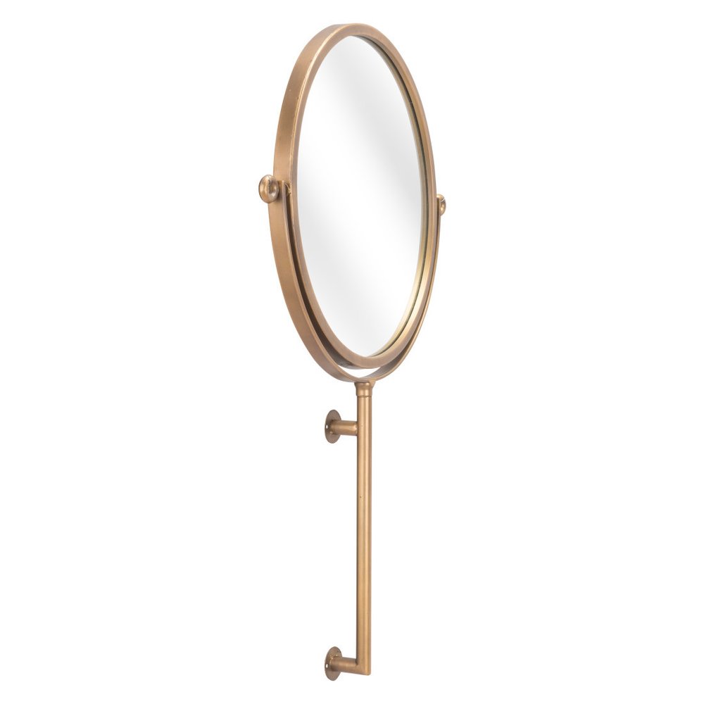 Gold Round Wall Mount Mirror  Warm Home View