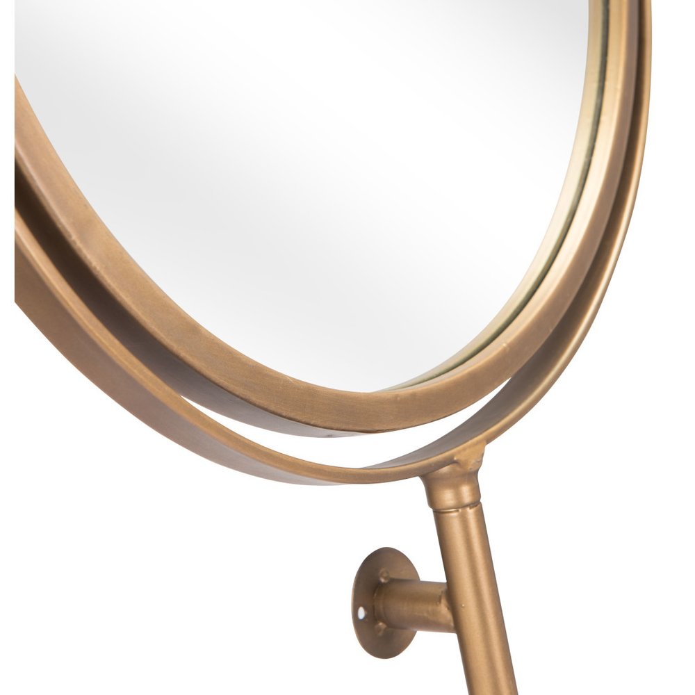 Gold Round Wall Mount Mirror  Warm Home View