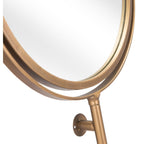 Gold Round Wall Mount Mirror  Warm Home View