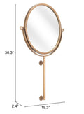 Gold Round Wall Mount Mirror  Warm Home View