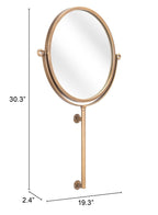 Gold Round Wall Mount Mirror  Warm Home View